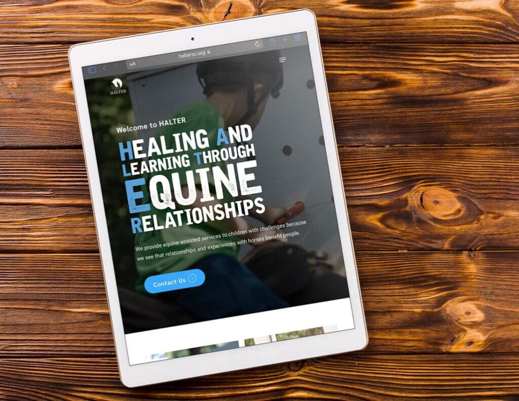 Halter SC Website Mockup – 2021 501 Project Awardee